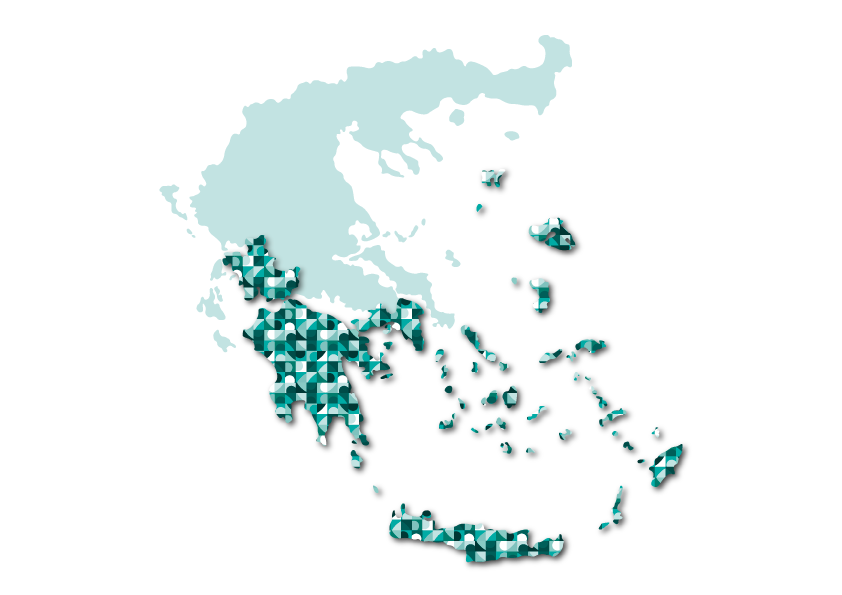 Western Greece Peloponnese Attica Crete Dodekannese Islands map